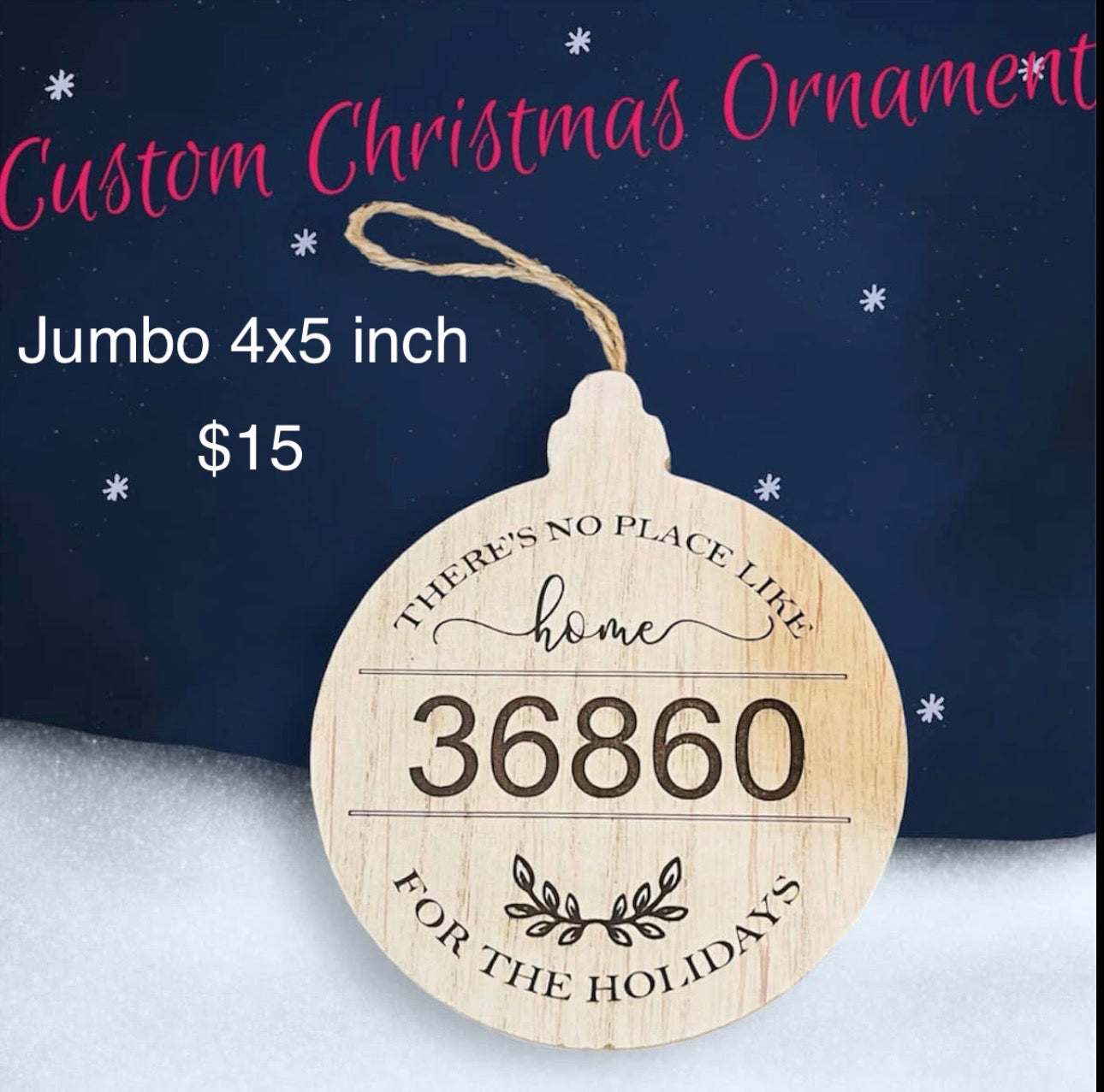 Custom engraved ornament