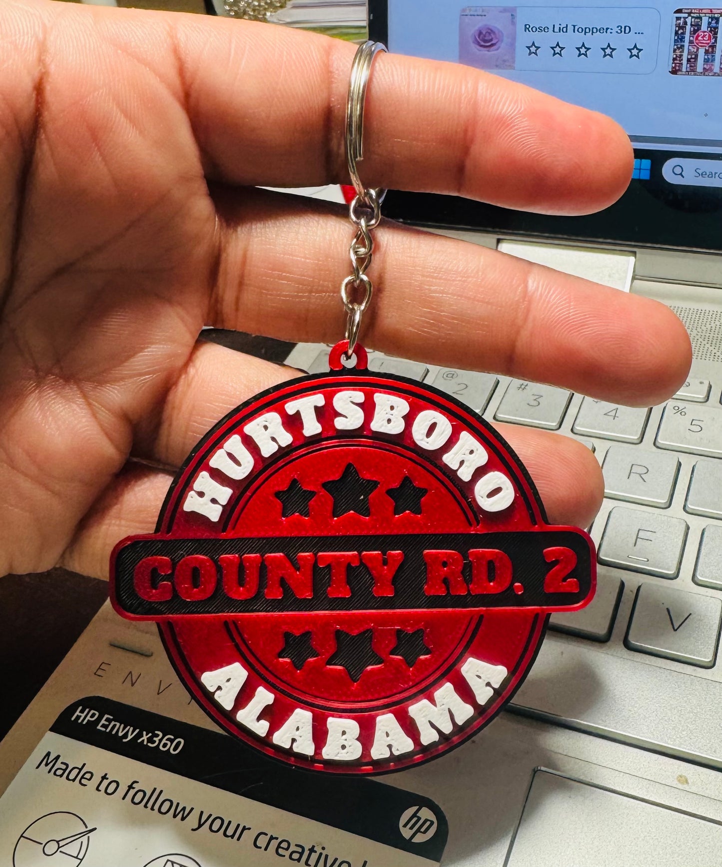 Rep your hood keychain