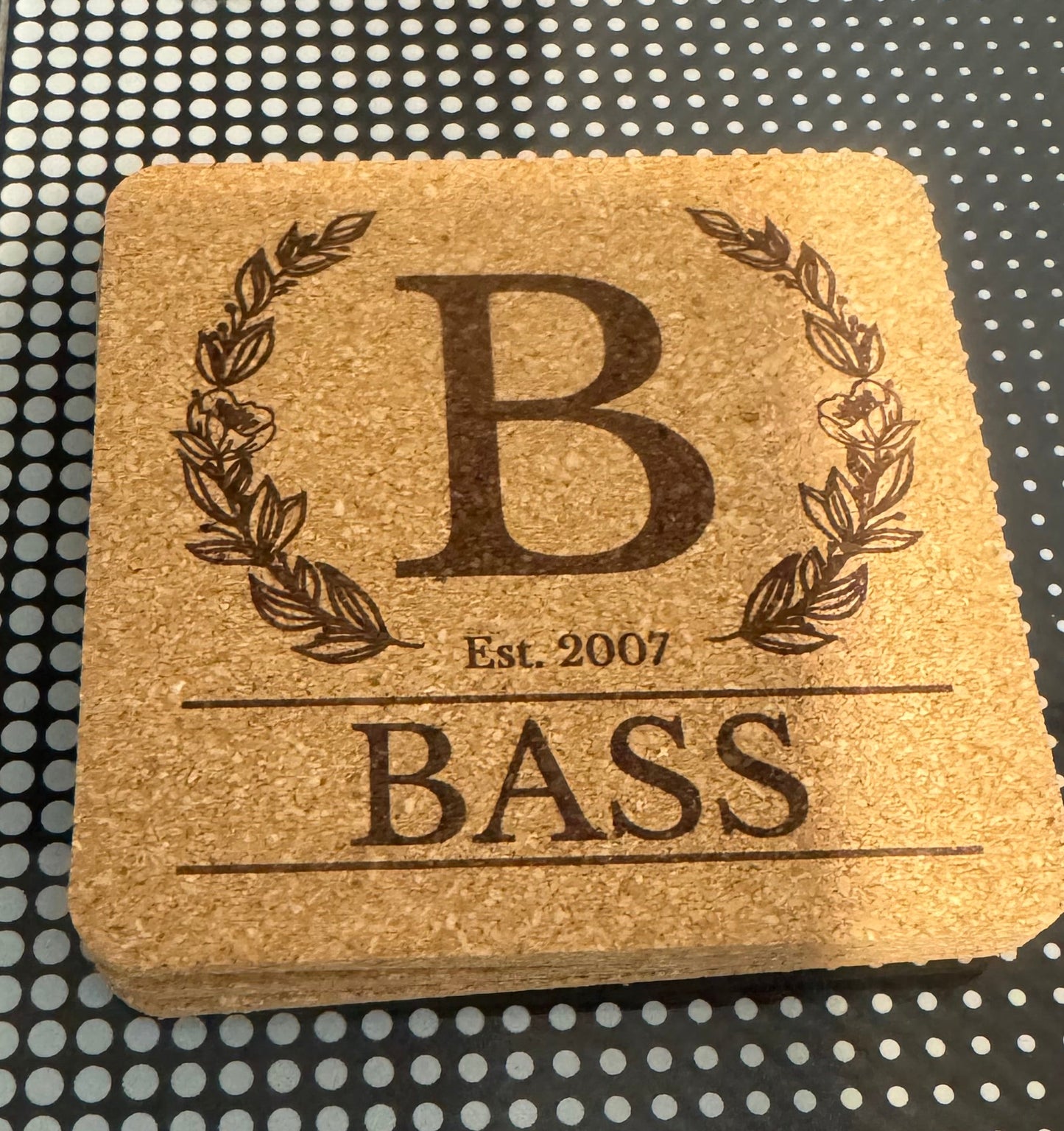 Set of (4) cork coasters