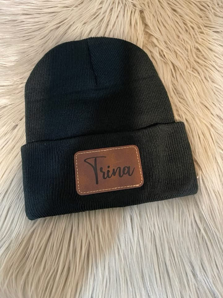 Adult custom engraved fleece cap