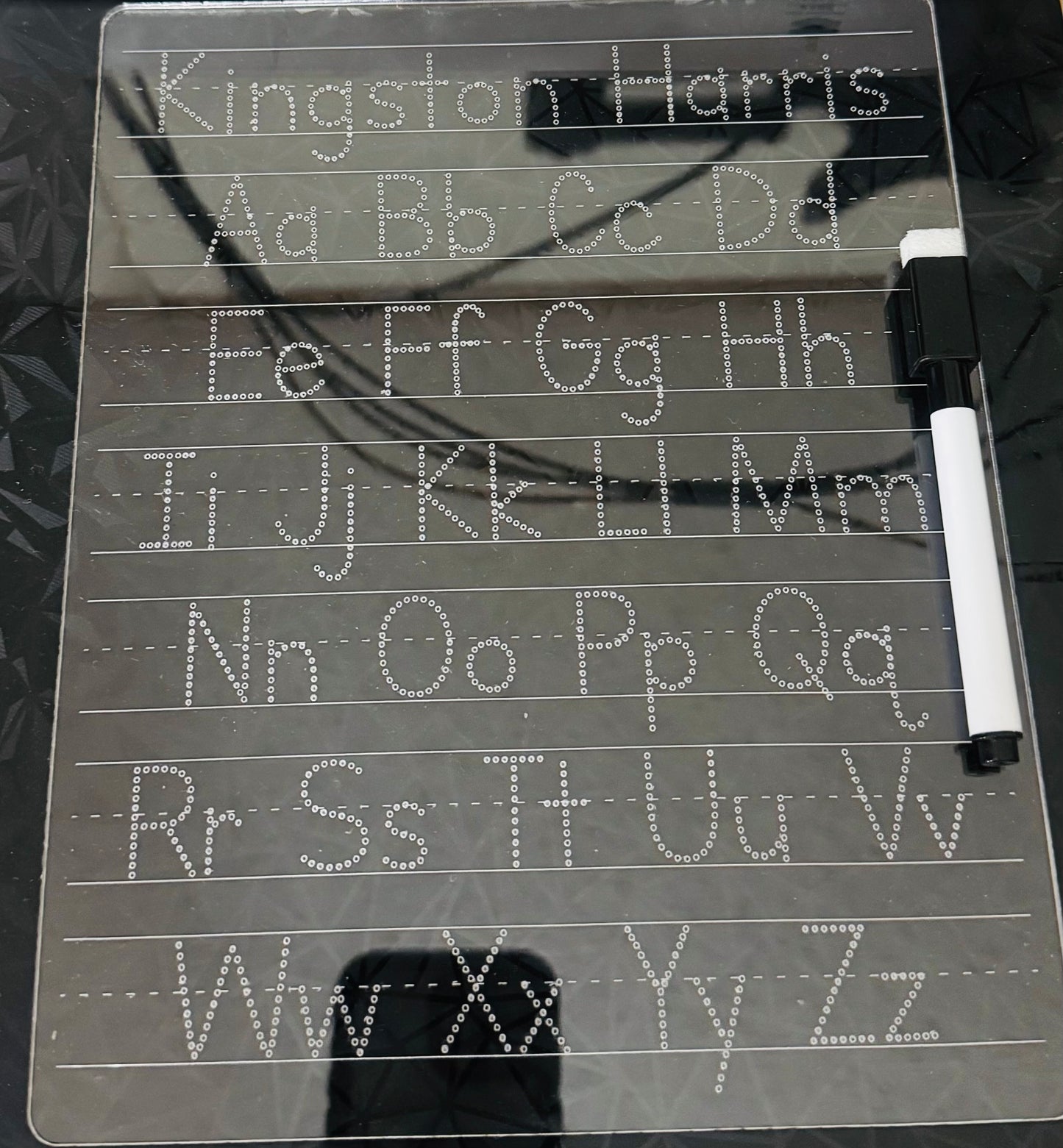 Laser engraved trace board