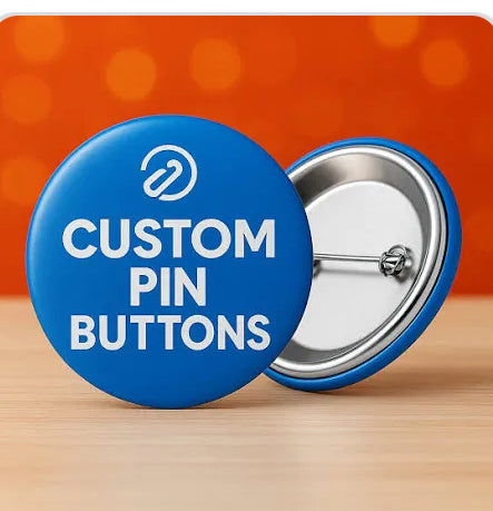Custom 3 inch pin back button
