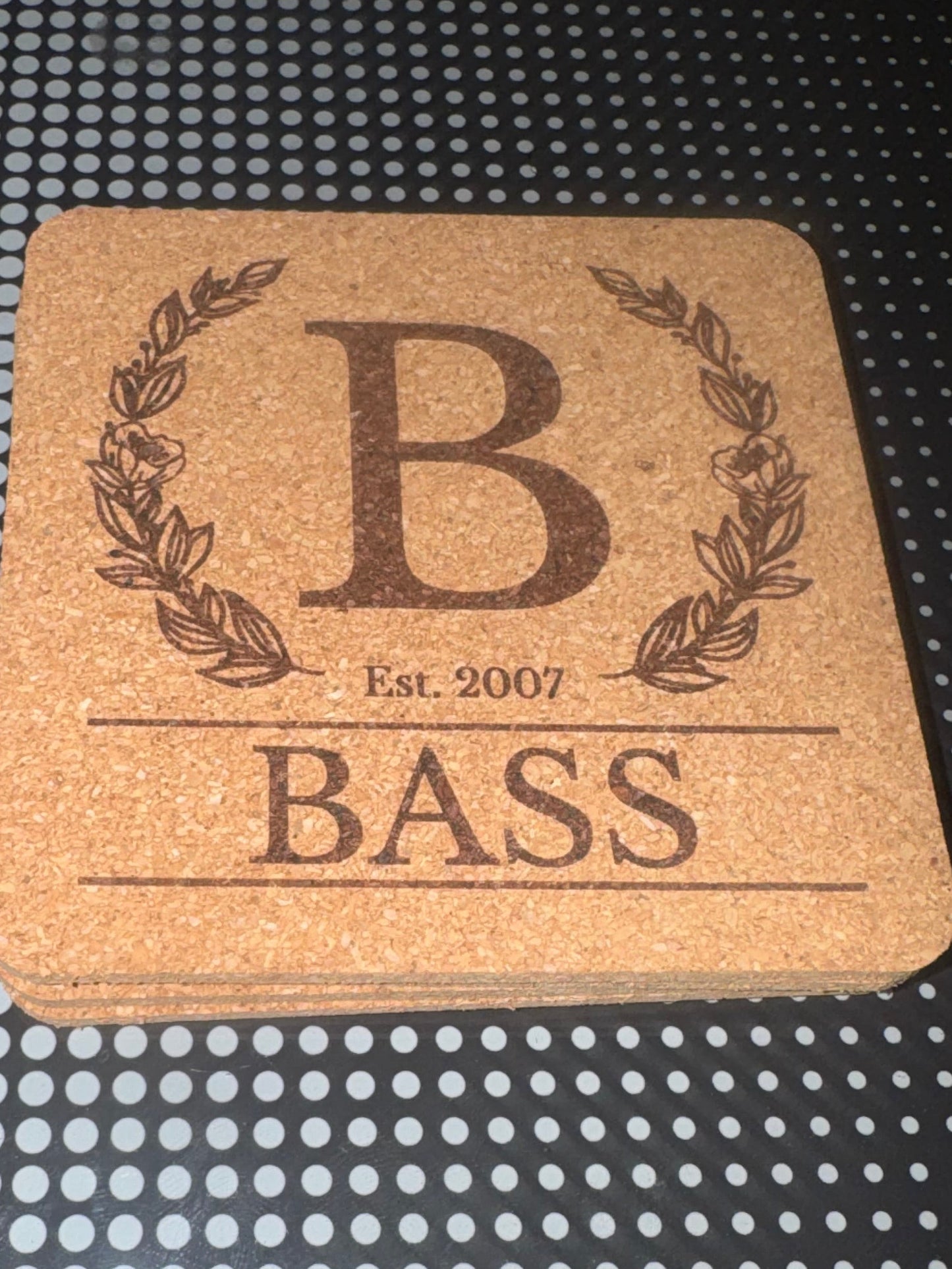 Set of (4) cork coasters