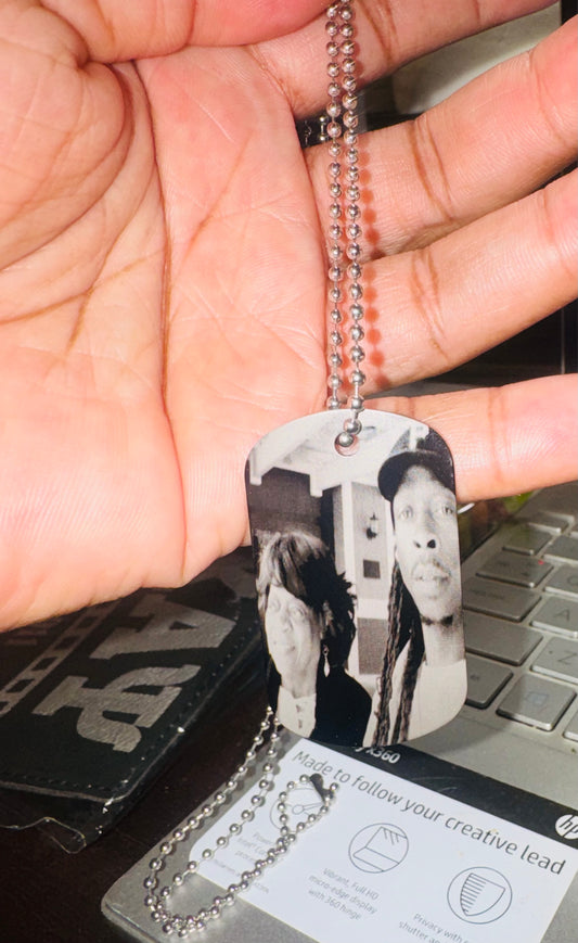Laser Engraved Dog tag necklace