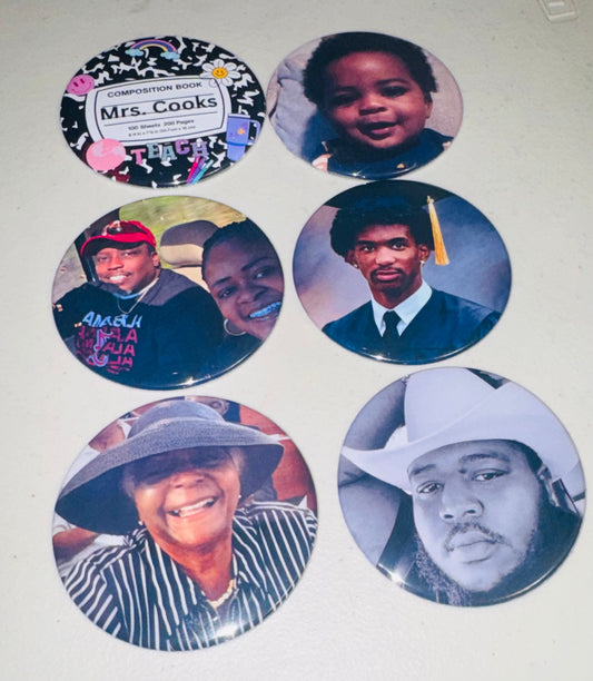 (6) 3 inch photo magnets