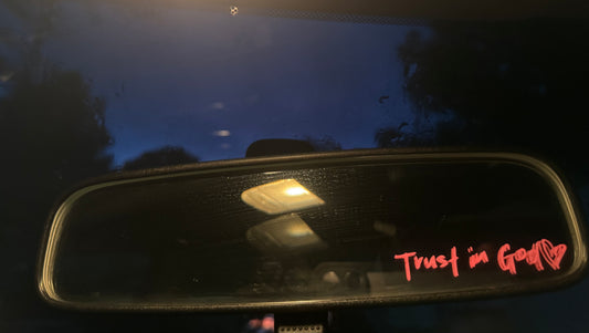 Trust in God mirror decal