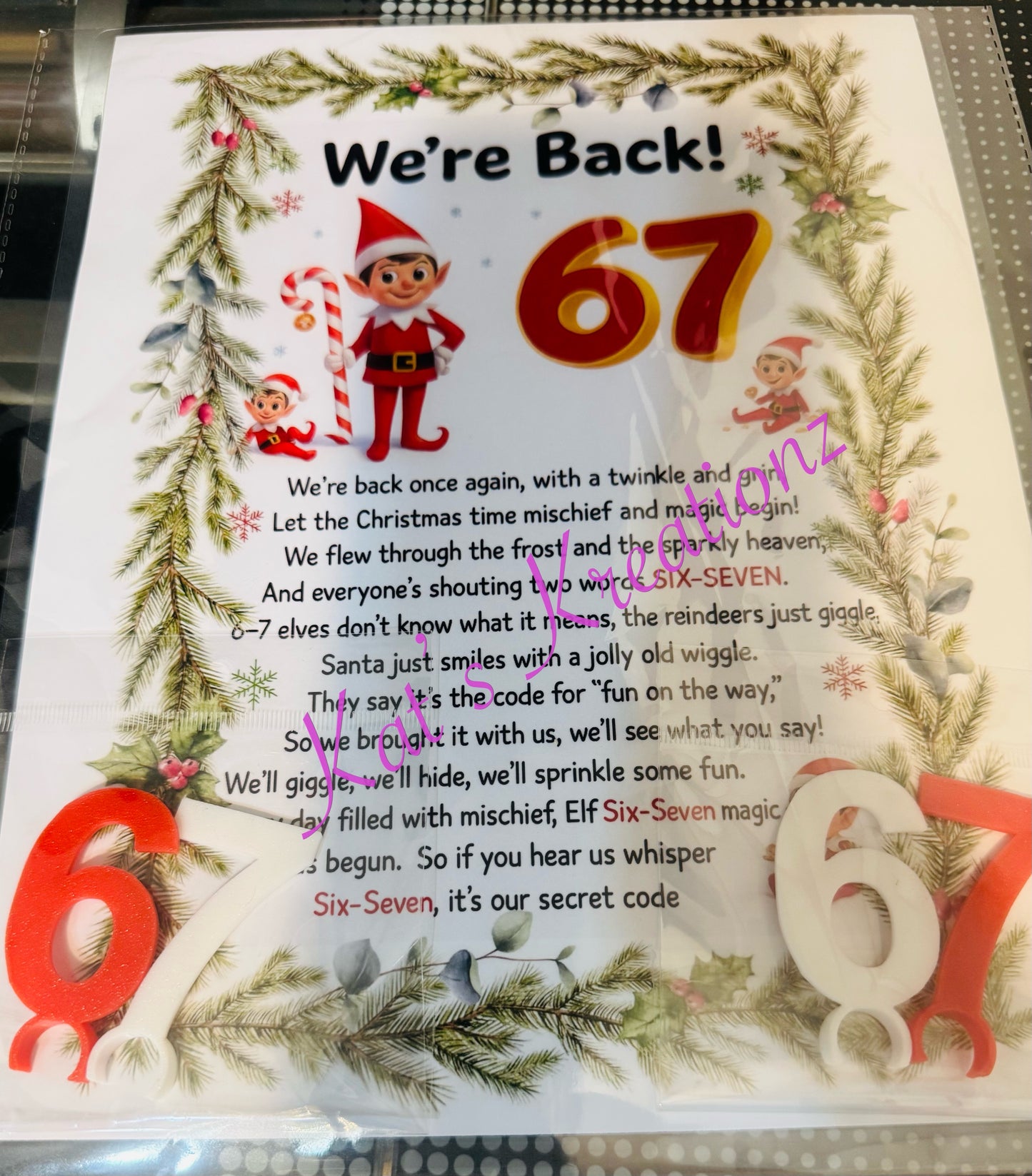 Elf on the shelf Welcome Back