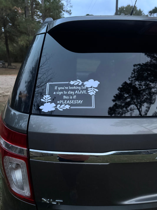 Please Stay Decal